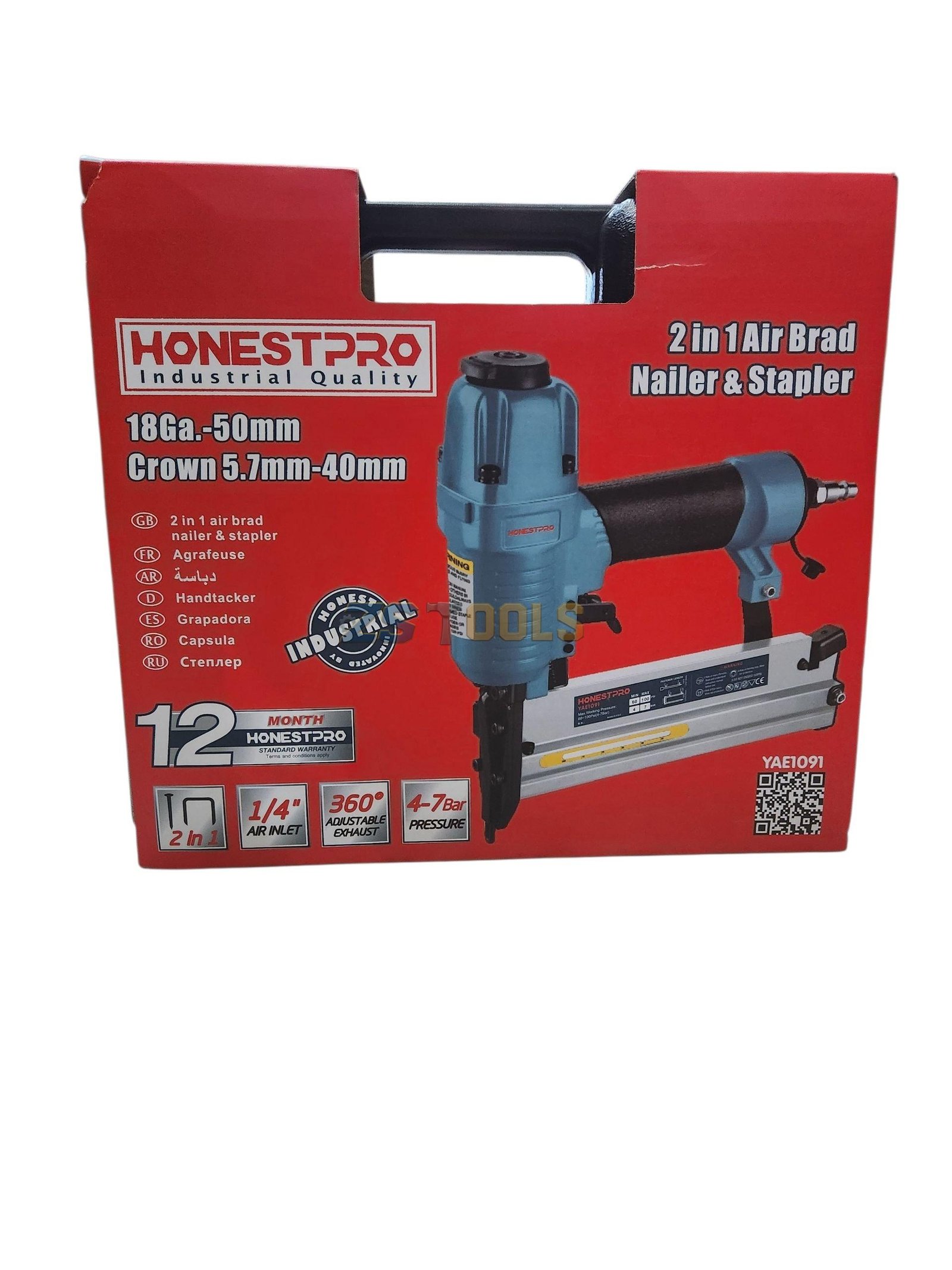 Agrafeuse & Cloueuse Pneumatique HONESTPRO 2 en 1
