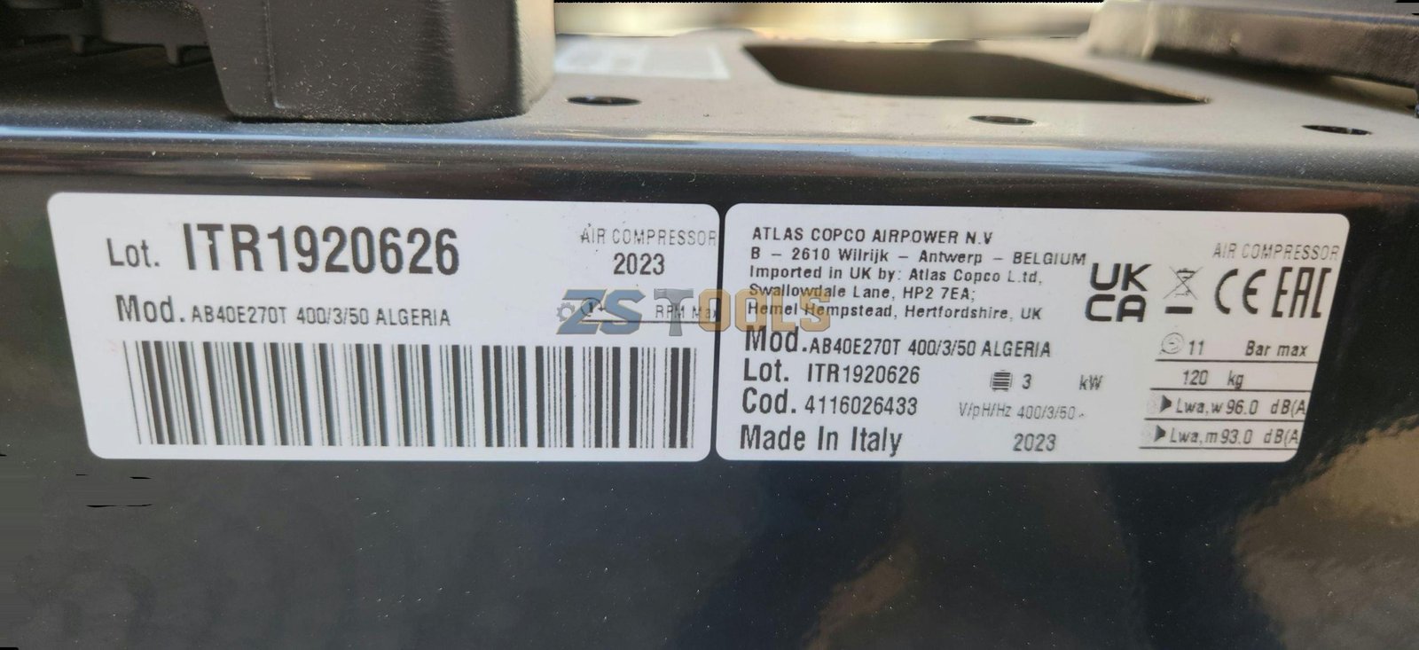 COMPRESSEUR A AIR 270L 400V ATLAS COPCO – Image 4