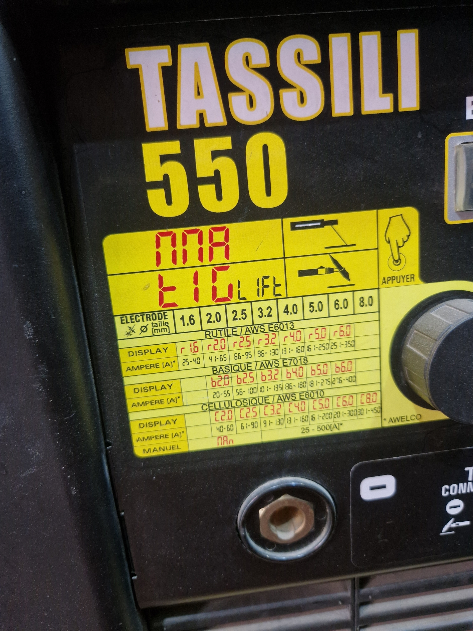 POSTE AA SOUDER MMA/TIG Lift 500A ( Awelco / GWS) – Image 3