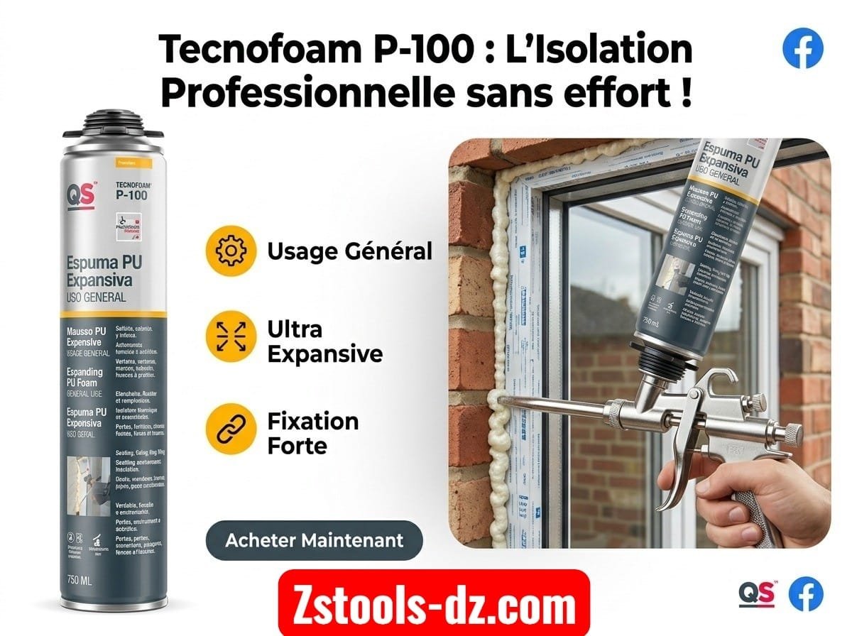 MOUSSE POLYURÉTHANE EXPANSIVE QS TECNOFOAM P-100 (750 ML)