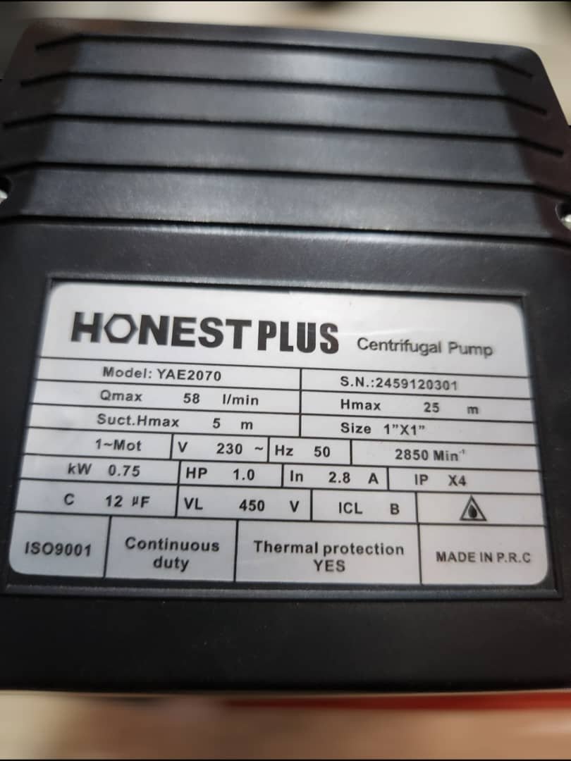 Pompe à Eau 2 Turbines HONESTPLUS YAE2070 – 550W – Image 2