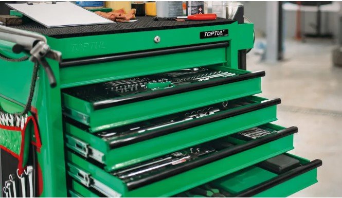 SERVANTE ATELIER 07 TIROIRS 229PCS GCAJ229E TOPTUL – Image 7