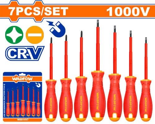 JEU DE TOURNEVIS ISOLANT 1000V 7PCS WADFOW