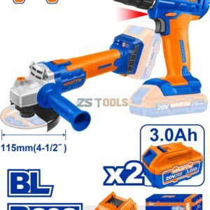 KIT 2 PIECES MEULEUSE 115mm& PERCEUSE 20V