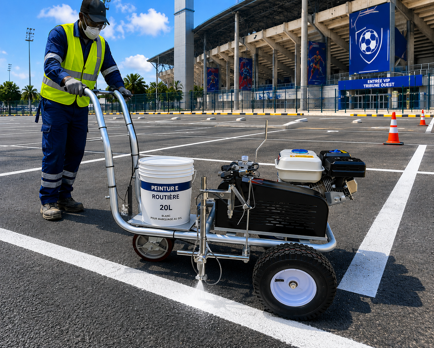 MACHINE TRACAGE-MARQUAGE LIGNE ROUTIER AIRLESS