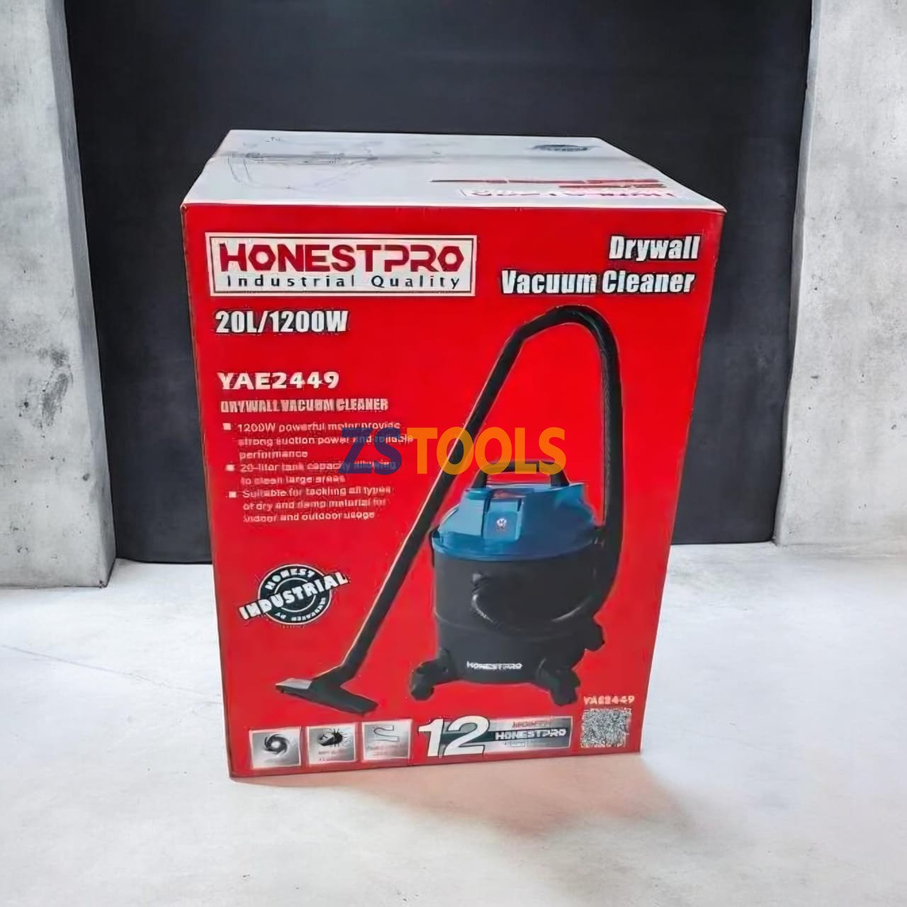 Aspirateur sec et humide 20L 1200W HONESTPRO YAE2449 – Image 2