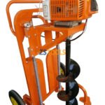 Foreuse thermique sur chariot avec tarière pour trous de 40 à 300 mm