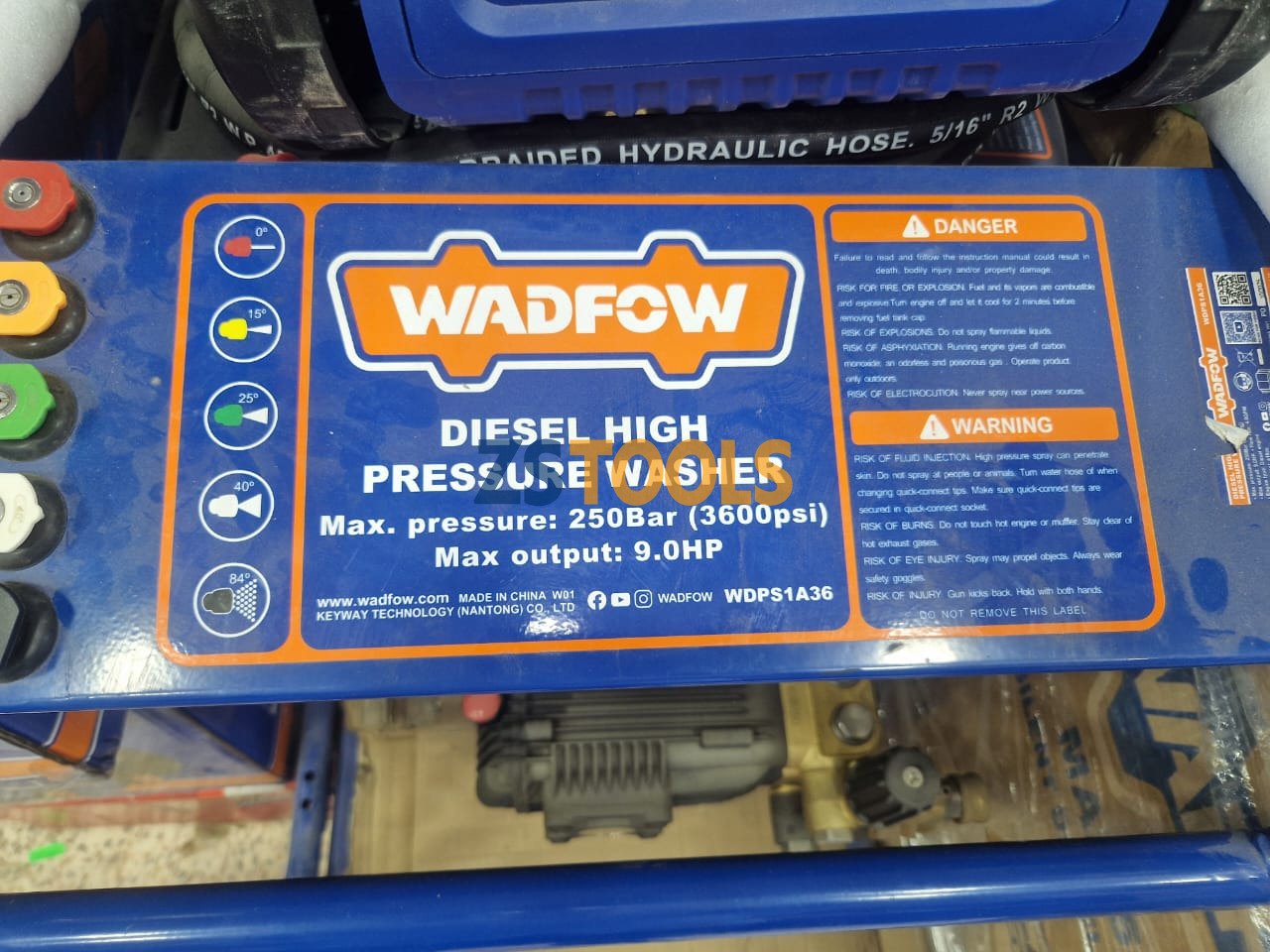 Nettoyeur Haute Pression Diesel 9.0HP 250 bar Wadfow WDPS1A36 – Image 4